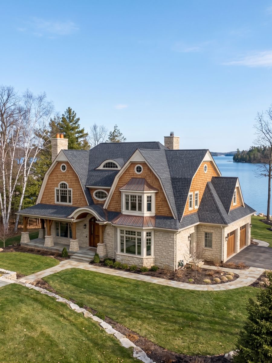 Shingle & Stone Lakefront Cottage
